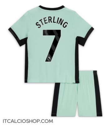 Chelsea Raheem Sterling #7 Terza Maglia Bambino 2023-24 Manica Corta (+ Pantaloni corti)